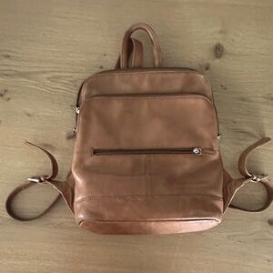 RFID Genuine Leather backpack purse